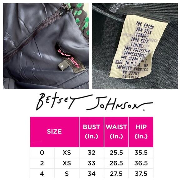 Betsey Johnson 8 Green Silk Velvet Swiss Dots Strapless Burnout Dress Vintage - Picture 12 of 15